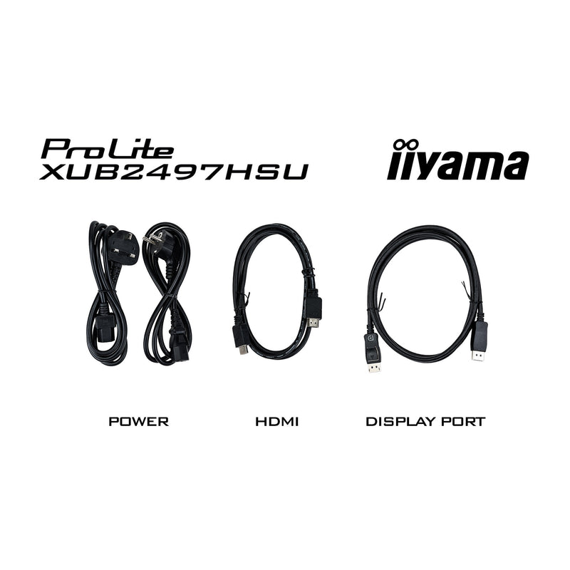 Afbeelding laden in galerijviewer, Iiyama prolite xub2497hsu-w2 23.8 monitor (wit, hdmi, displayport, 2x usb-a, usb-b)