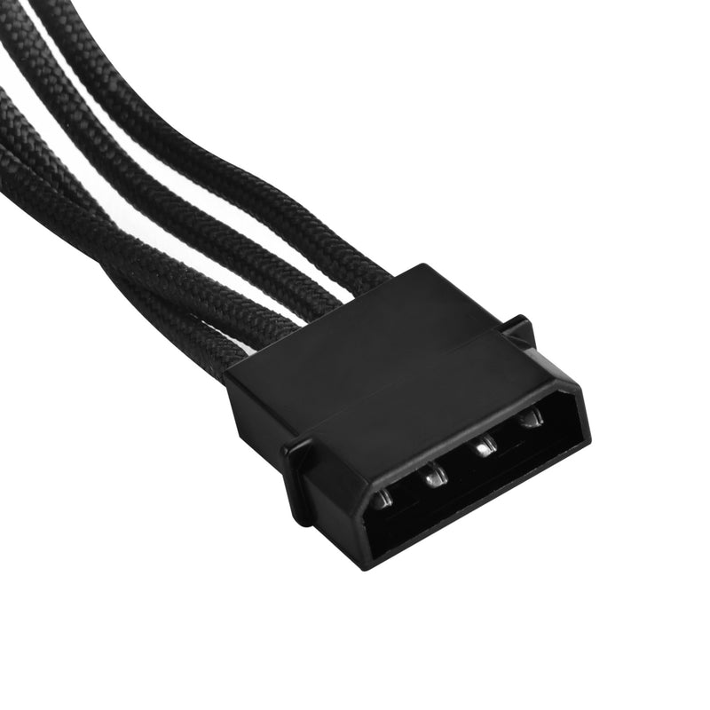 Afbeelding laden in galerijviewer, Silverstone adapter 4-pin molex > 4x 15-pin sata (zwart, pp07-btsb)