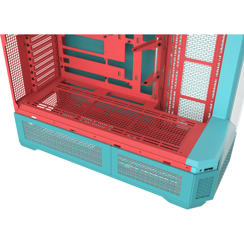 Afbeelding laden in galerijviewer, Thermaltake view 600 tg mint strawberry big tower behuizing (mint bes | 2x usb-a | 1x usb-c | tempered glass)