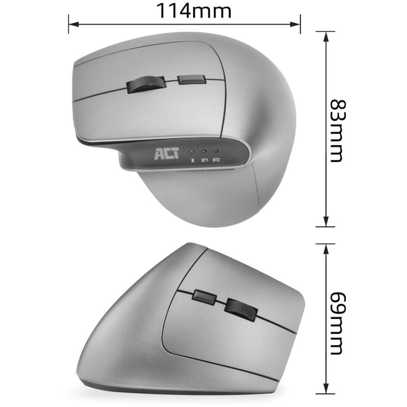 Afbeelding laden in galerijviewer, Act draadloze muis ac5155 bluetooth zwart, zilver