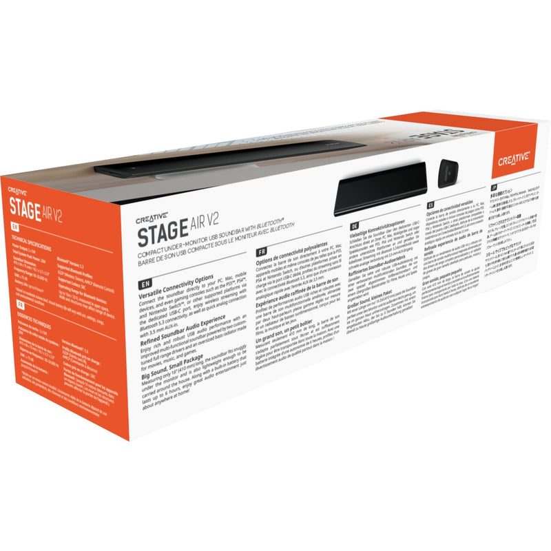 Afbeelding laden in galerijviewer, Creative stage air v2 soundbar (zwart, bluetooth)