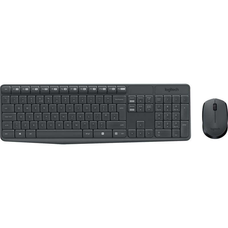 Afbeelding laden in galerijviewer, Logitech mk235 draadloze desktopset (zwart, us-international lay-out (qwerty))