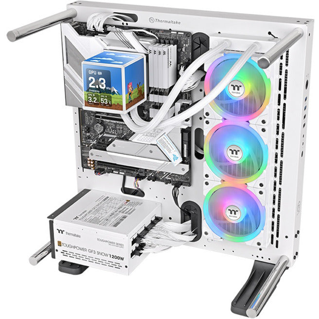 Afbeelding laden in galerijviewer, Thermaltake minecube 360 ultra argb sync aio liquid cooler - snow edition waterkoeling (wit)