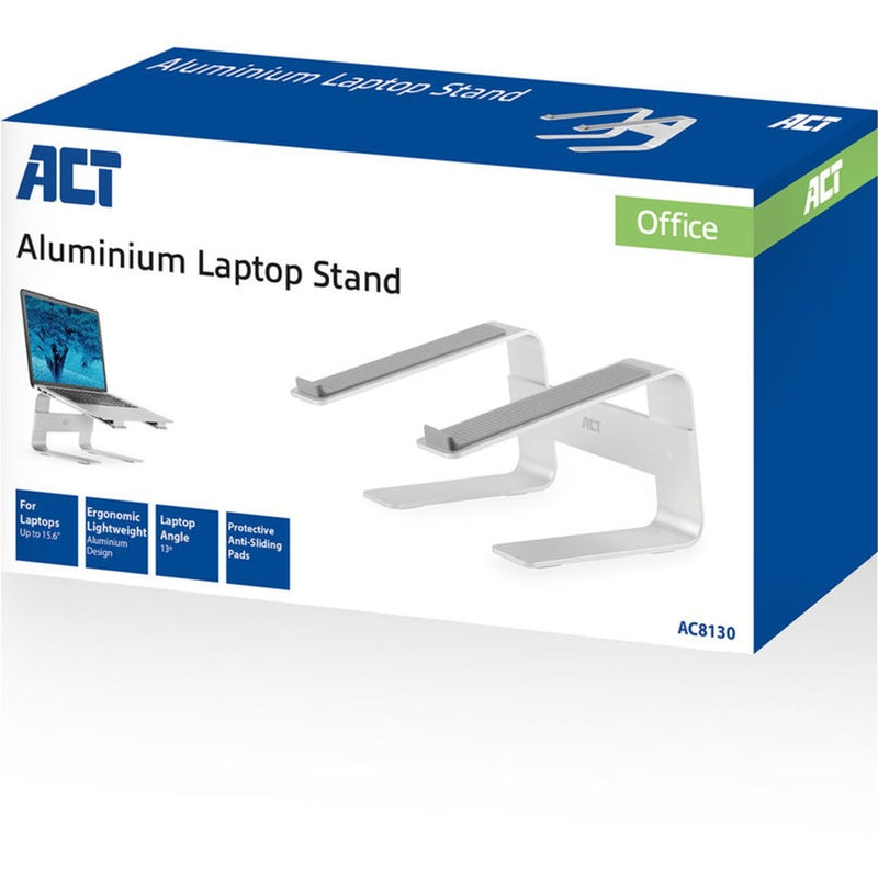 Afbeelding laden in galerijviewer, Act connectivity laptopstandaard aluminium (aluminium)