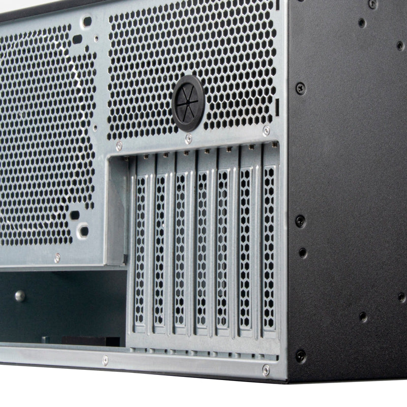 Afbeelding laden in galerijviewer, Silverstone rm51 rack behuizing (zwart | 5u | 2x usb-a | 1x usb-c)