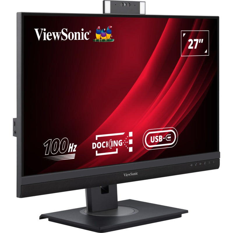 Afbeelding laden in galerijviewer, Viewsonic video conferencing docking monitor vg2757v-2k 27 (zwart (mat) grijs, 1x hdmi, 1x displayport, usb-a, usb-c, audio)