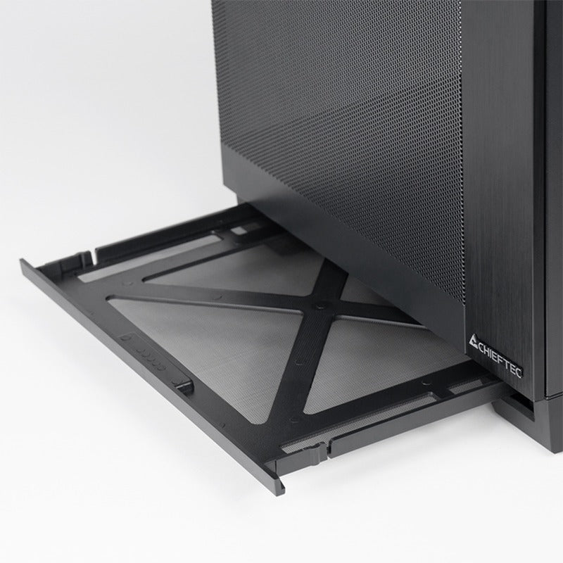 Afbeelding laden in galerijviewer, Chieftec visio air midi tower behuizing (zwart | 2x usb-a | 1x usb-c | tempered glass)