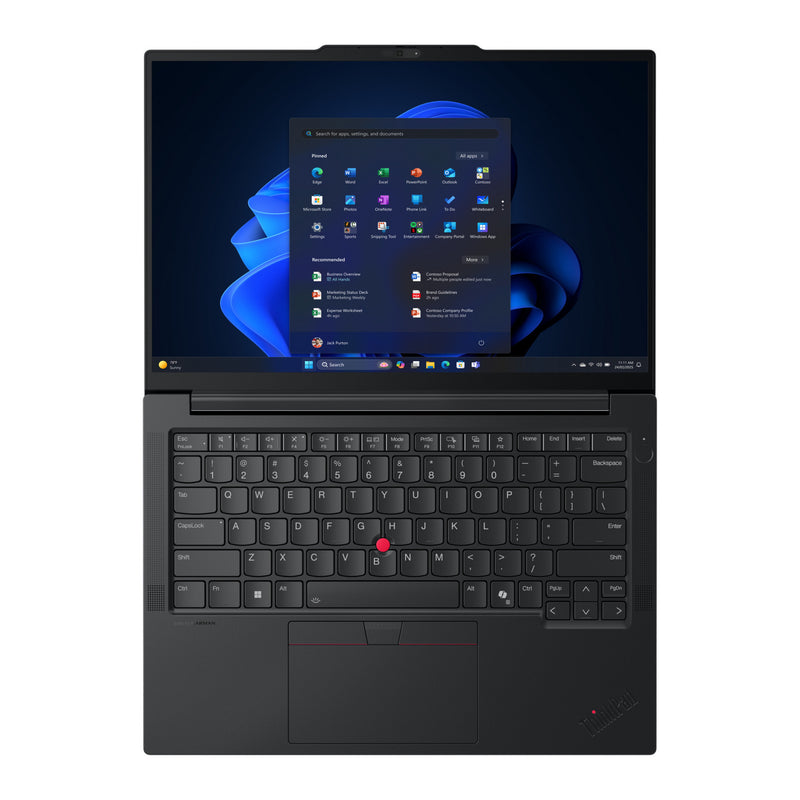 Afbeelding laden in galerijviewer, Lenovo thinkpad e14 gen 7 amd (21t0006qmh) 14 laptop (zwart | ryzen 7 250 | radeon 780m | 16 gb | 512 gb ssd)