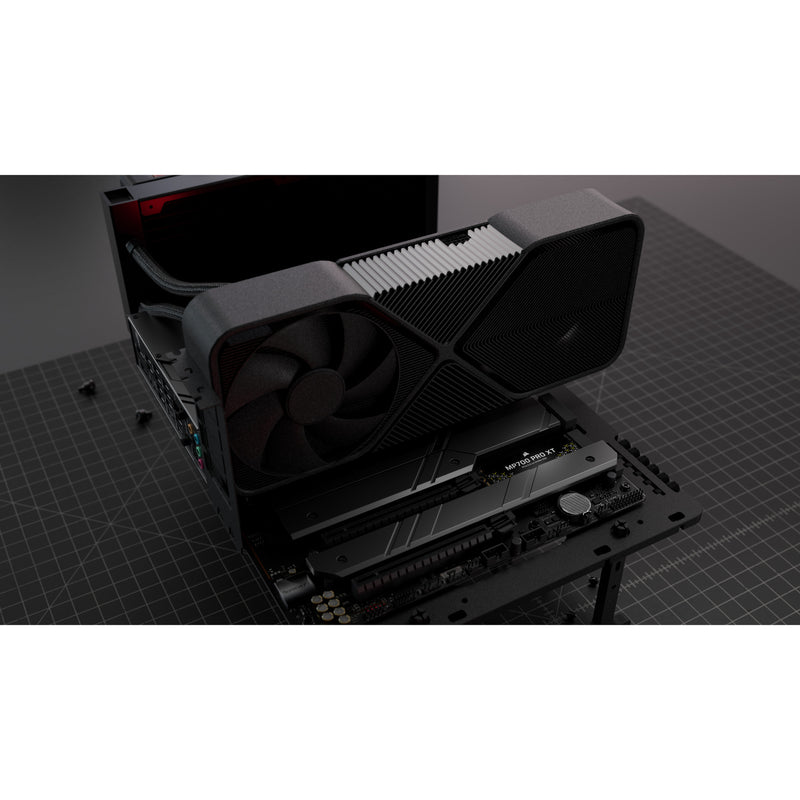 Afbeelding laden in galerijviewer, Corsair mp700 pro xt 1 tb ssd (zwart, pcie gen5 x4 nvme 2.0, m.2 2280, 3d tlc nand)