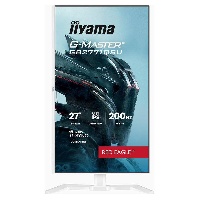 Afbeelding laden in galerijviewer, Iiyama g-master red eagle gb2771qsu-w1 27 gaming monitor (wit, 2x hdmi, displayport, 2x usb-a, 2x usb-c, 200 hz)