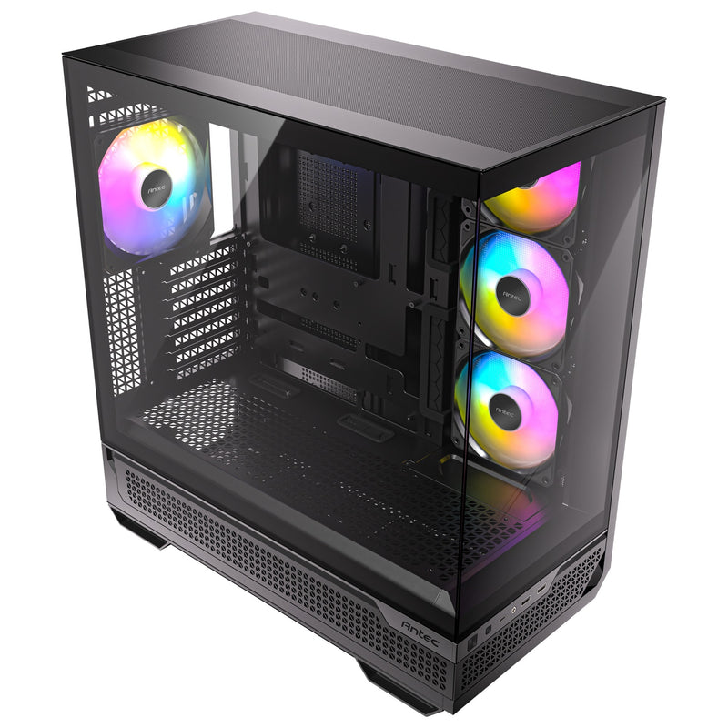 Afbeelding laden in galerijviewer, Antec c7 argb midi tower behuizing (zwart | 2x usb-a | 1x usb-c | tempered glass)