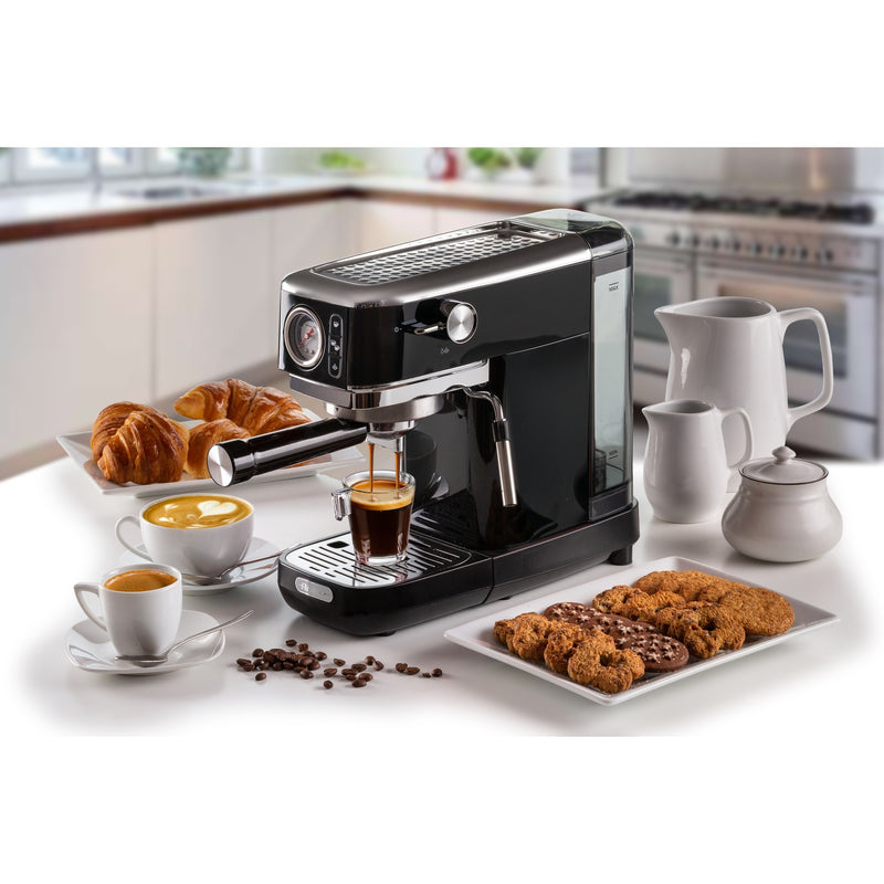 Afbeelding laden in galerijviewer, Ariete moderna espresso slim 1381 12 espressomachine (zwart)