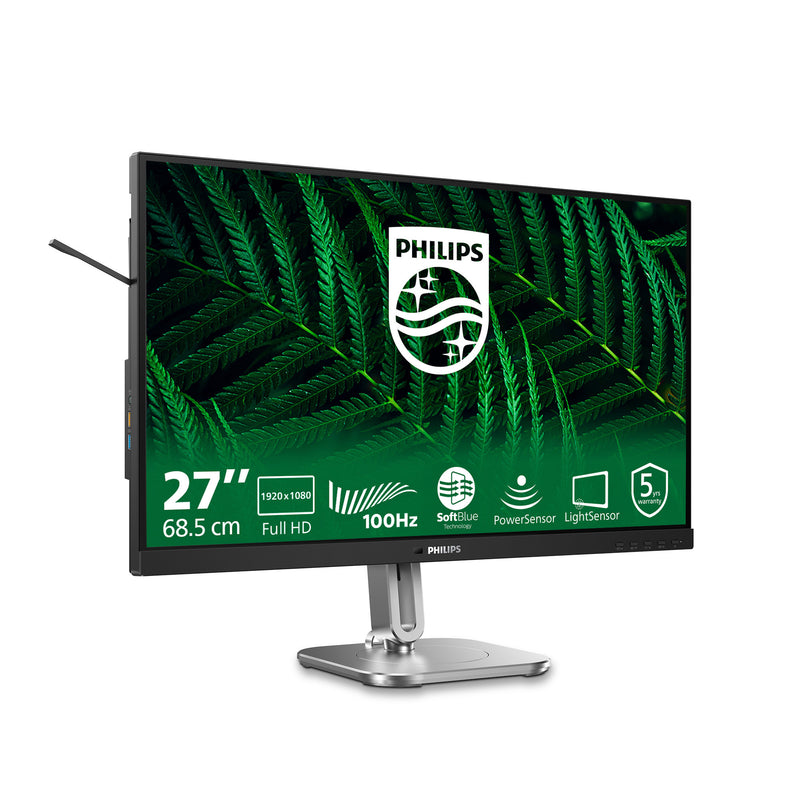 Afbeelding laden in galerijviewer, Philips 27b2g5200 27 monitor (zilver zwart, vga, hdmi, displayport, usb, audio, 100 hz)