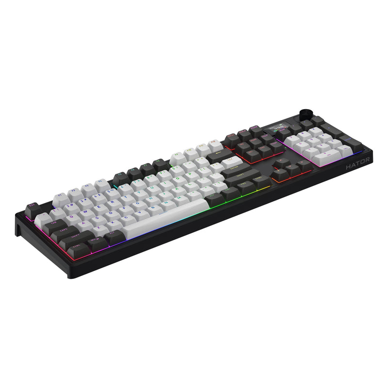 Afbeelding laden in galerijviewer, Hator skyfall pro wireless rgb mechanisch gaming toetsenbord (zwart, us lay-out (qwerty), hator aurum vanilla silent, 100%, rgb, double-shot pbt, hot-swap, 2.4ghz bluetooth usb-c)