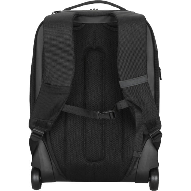 Afbeelding laden in galerijviewer, Targus 15.6” ecosmart mobile tech traveler rolling backpack trolley (zwart)