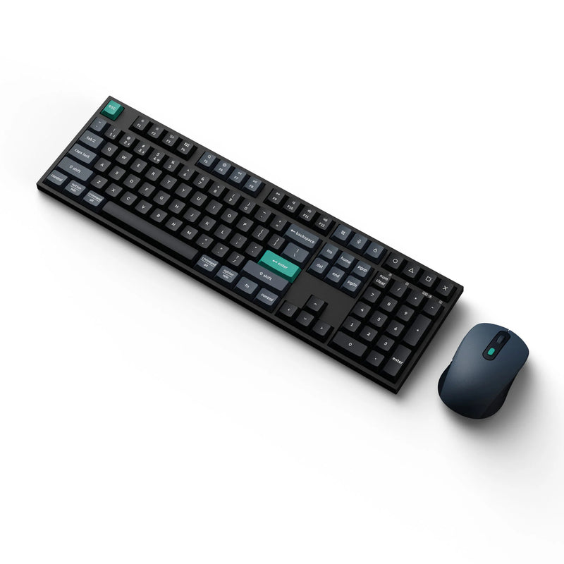 Afbeelding laden in galerijviewer, Keychron b36 keyboard and bm25 mouse wireless combo desktopset (zwart, us lay-out (qwerty), scissor switches, 100%, abs, usb-c | 2.4 ghz | bluetooth, 400-2400 dpi)