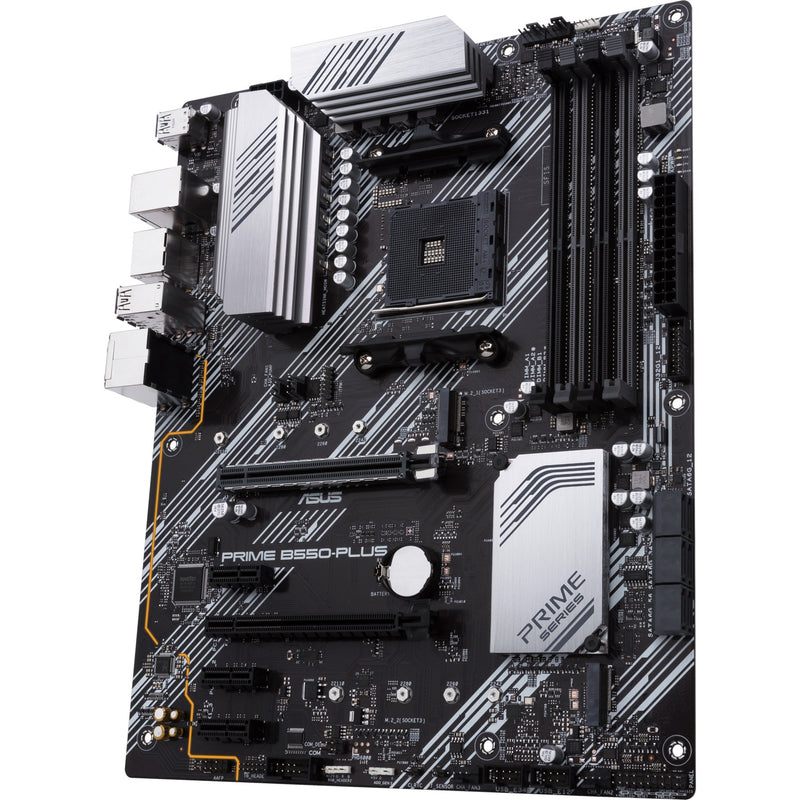 Afbeelding laden in galerijviewer, Asus prime b550-plus socket am4 moederbord (zwart zilver, raid, gb-lan, sound, atx)