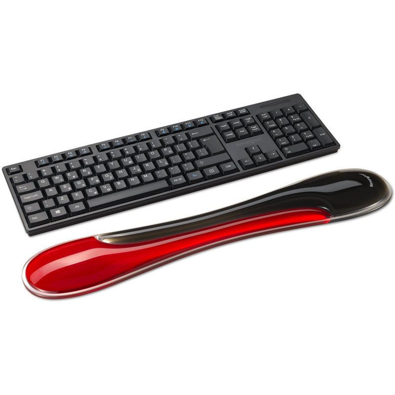 Afbeelding laden in galerijviewer, Kensington slim duo gel keyboard wrist rest polssteun (rood zwart)