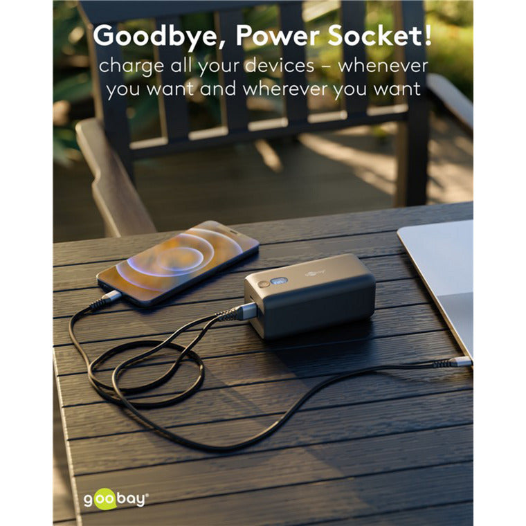 Afbeelding laden in galerijviewer, Goobay laptop powerbank (zwart, 20,000 mah, power delivery)