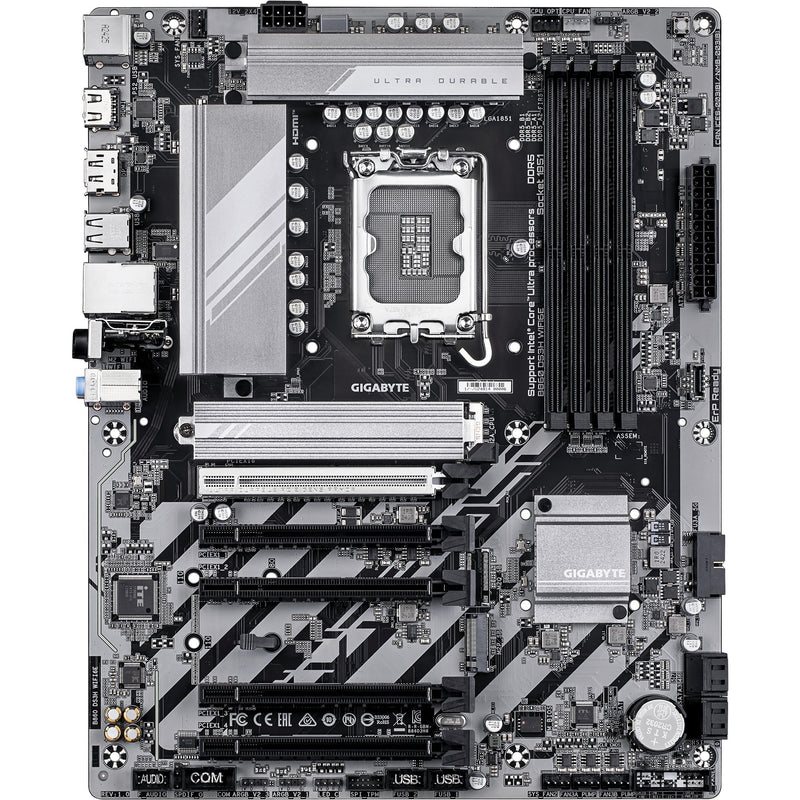 Afbeelding laden in galerijviewer, Gigabyte b860 ds3h wifi6e socket 1851 moederbord (zilver zwart, raid, 2.5gb-lan, wi-fi 6e, bt, sound, atx)