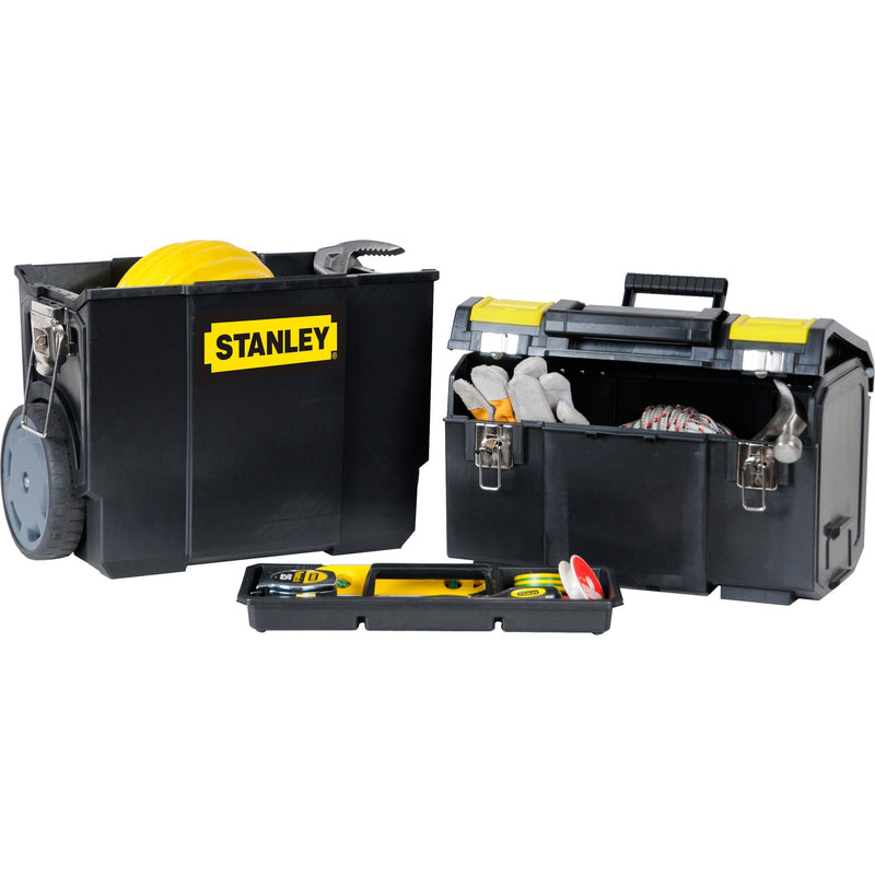 Afbeelding laden in galerijviewer, Stanley mobile work center 2-in-1 gereedschapskist (zwart geel)