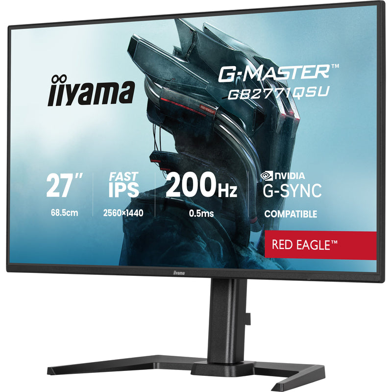 Afbeelding laden in galerijviewer, Iiyama g-master red eagle gb2771qsu-b1 27 gaming monitor (zwart, 2x hdmi, displayport, 2x usb-a, 2x usb-c, 200 hz)