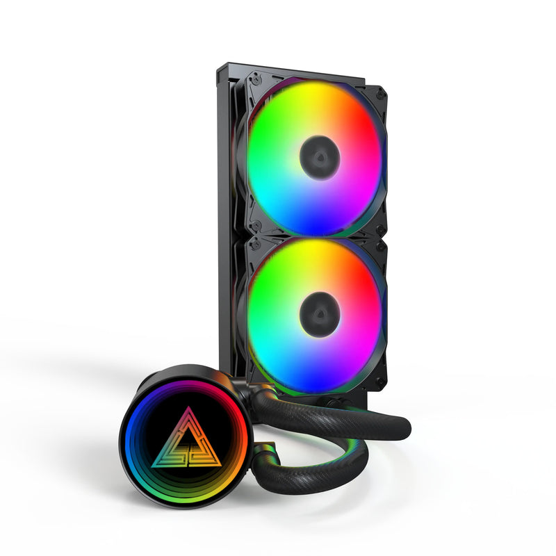Afbeelding laden in galerijviewer, Montech lightflow argb 240 waterkoeling (zwart)