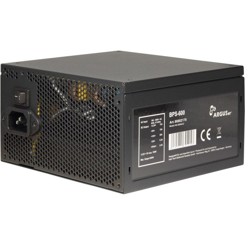 Afbeelding laden in galerijviewer, Inter-tech argus bps-600 600 watt voeding (zwart, 4x pcie)