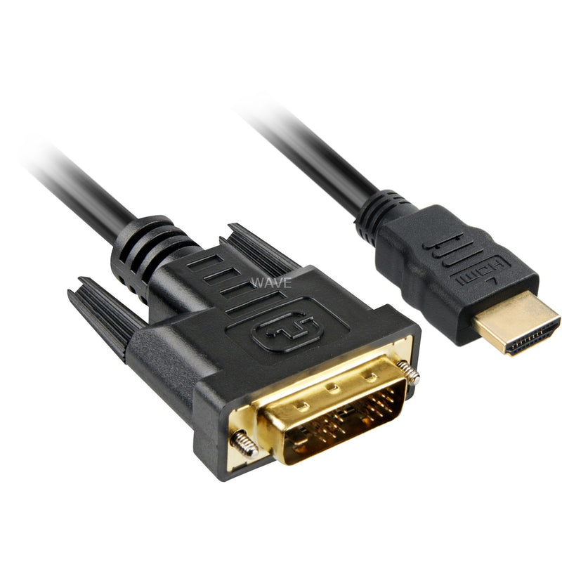 Afbeelding laden in galerijviewer, Sharkoon hdmi > dvi-d adapter (zwart, 2 meter, single-link)