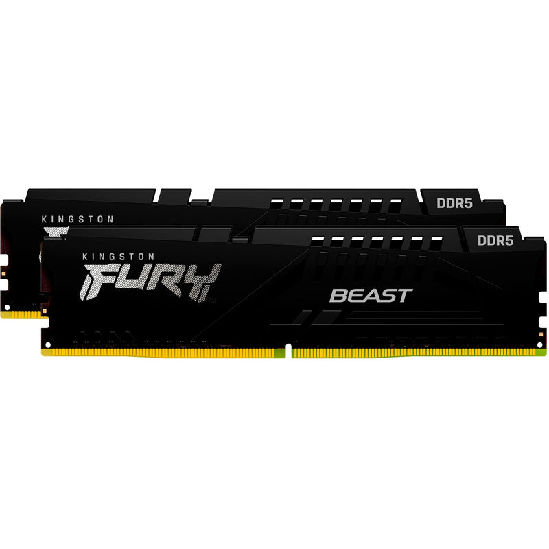 Afbeelding laden in galerijviewer, Kingston fury beast 64 gb ddr5-6000 (2x 32 gb) werkgeheugen (zwart, kf560c30bbek2-64, xmp 3.0, expo 1.1)