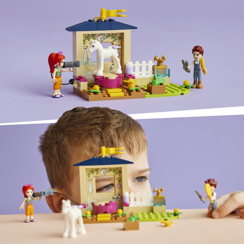 Afbeelding laden in galerijviewer, Lego friends - ponywasstal constructiespeelgoed (41696)