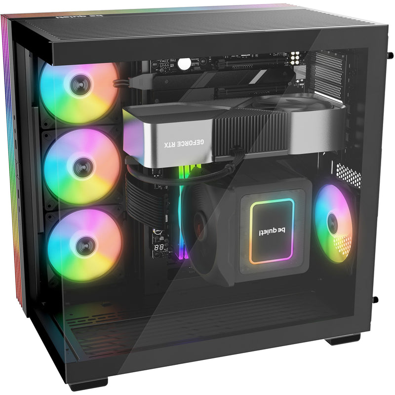 Afbeelding laden in galerijviewer, Be quiet! light base 600 dx midi tower behuizing (zwart | 2x usb-a | 1x usb-c | rgb | window)