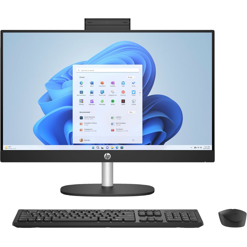 Afbeelding laden in galerijviewer, Hp aio 24-cr0055nd (895r1ea) all-in-one pc (zwart | i5-1335u | iris xe graphics | 8 gb | 512 gb ssd)