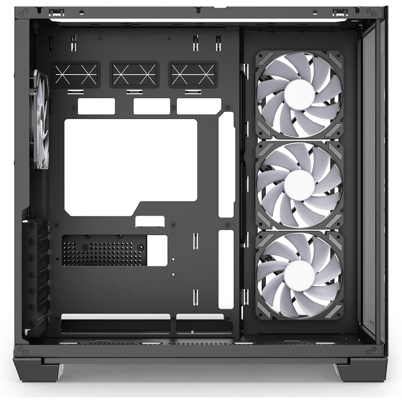Afbeelding laden in galerijviewer, Sharkoon steel shark midi tower behuizing (zwart | 2x usb-a | 1x usb-c | rgb | tempered glass)