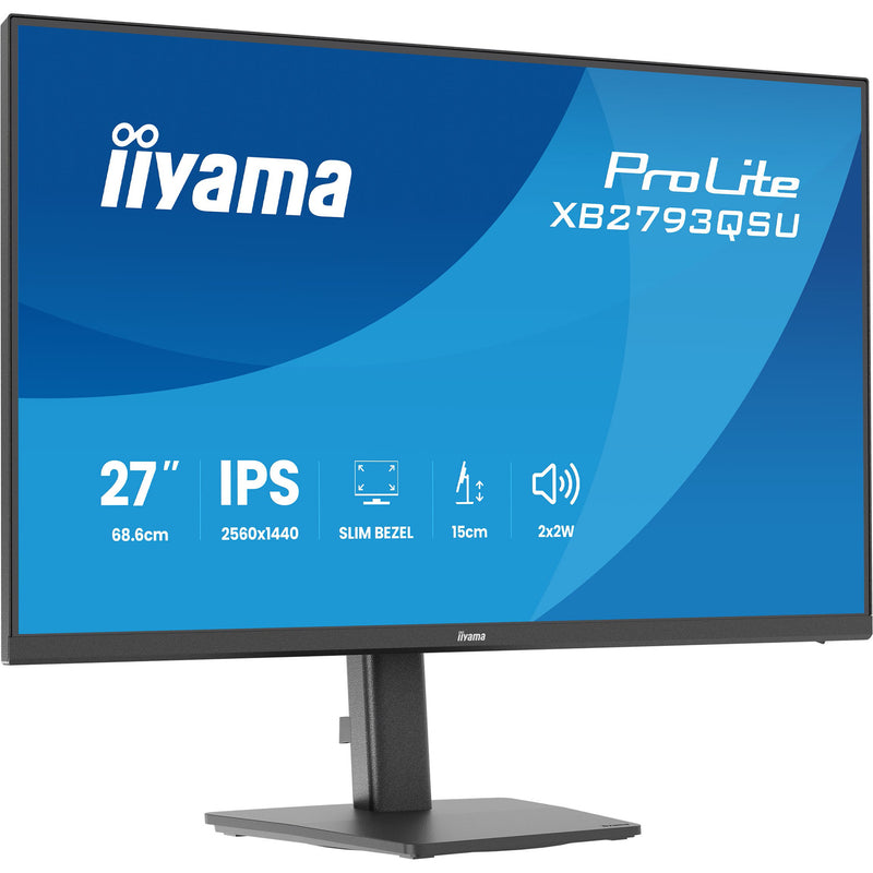 Afbeelding laden in galerijviewer, Iiyama prolite xb2793qsu-b1 27 monitor (zwart (mat), hdmi, displayport, usb, audio)