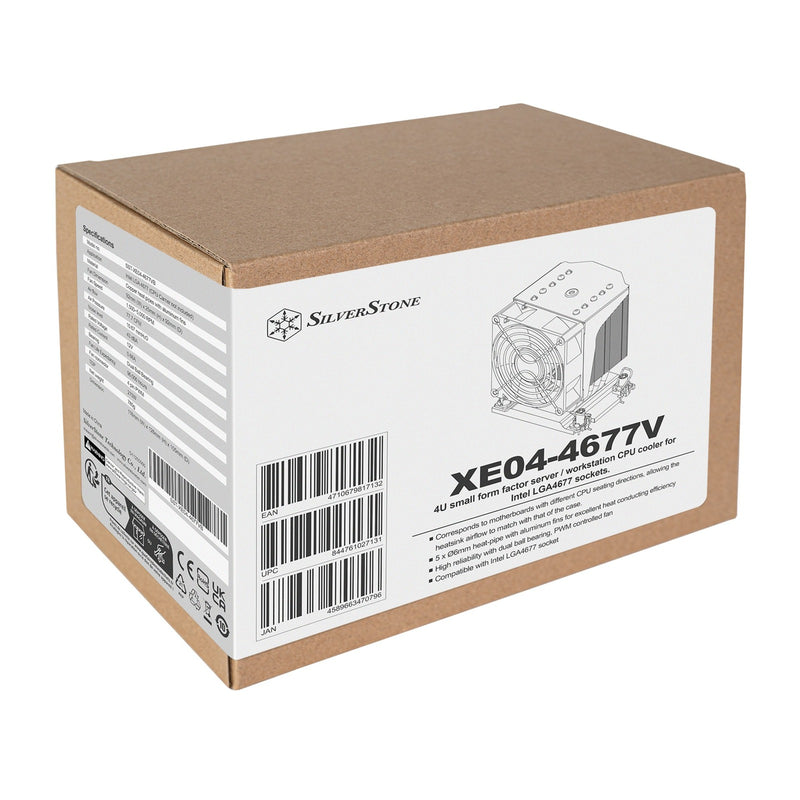 Afbeelding laden in galerijviewer, Silverstone sst-xe04-4677vb cpu-koeler (zwart, 4-pins pwm fan-connector)