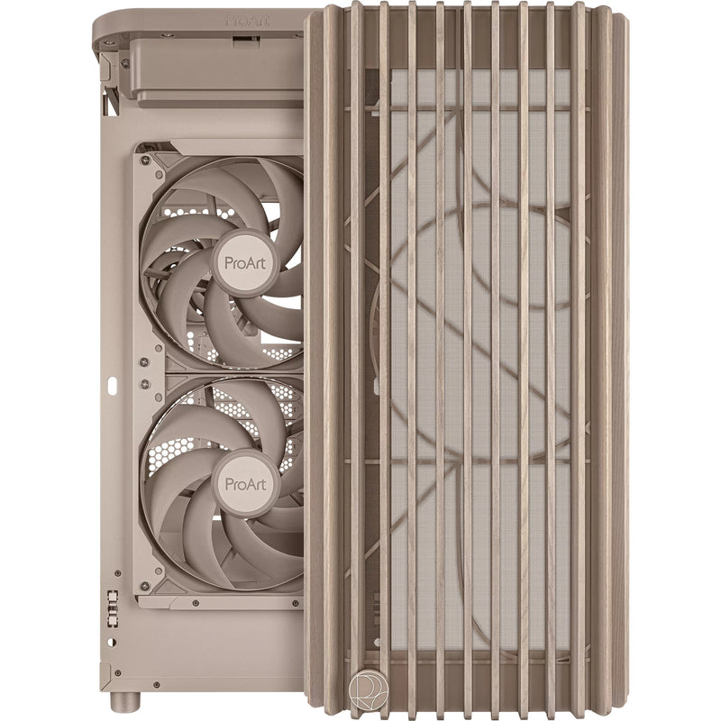 Afbeelding laden in galerijviewer, Asus proart pa401 wood edition - mesh panel midi tower behuizing (beige houtkleur | 2x usb-a | 1x usb-c)