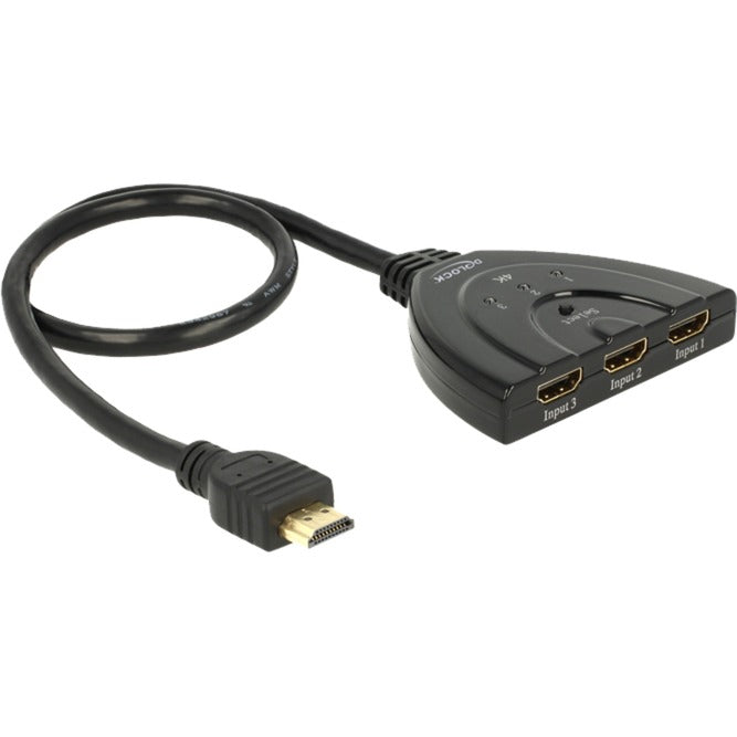 Afbeelding laden in galerijviewer, Delock 3 x hdmi in > 1 x hdmi out hdmi switch (zwart, 50 centimeter, 4k)