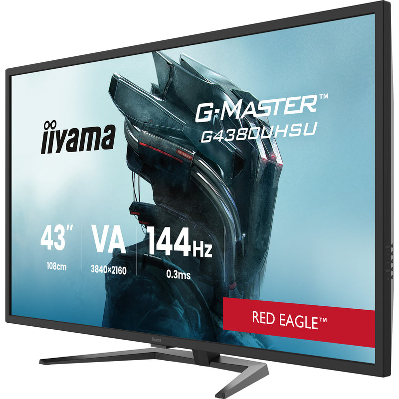 Afbeelding laden in galerijviewer, Iiyama g-master red eagle g4380uhsu-b2 42.5 4k uhd gaming monitor (zwart, 2x hdmi, 2x displayport, 4x usb-a, usb-b, 144 hz)