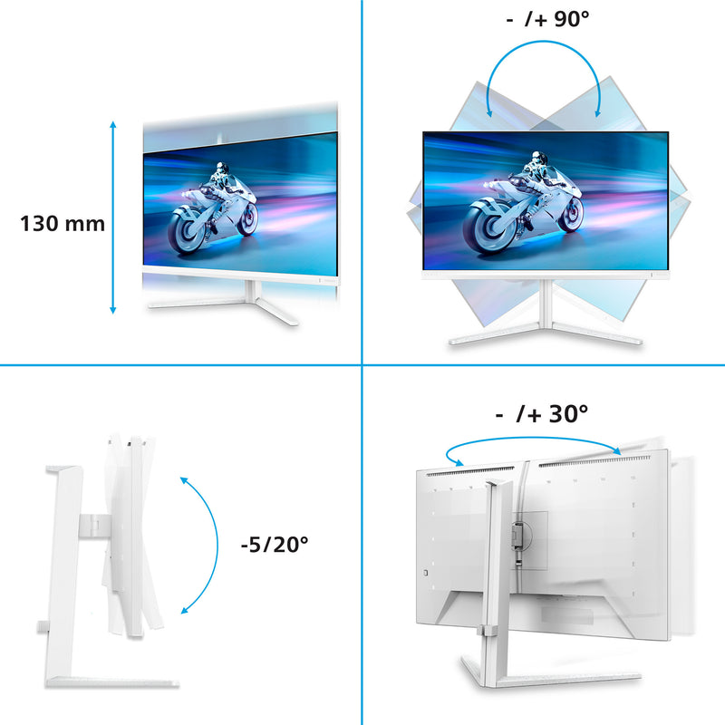 Afbeelding laden in galerijviewer, Philips evnia 6000 27m2n6501l 00 26.5 gaming monitor (wit, 2x hdmi, displayport, 2x usb-a, usb-b, 240 hz)
