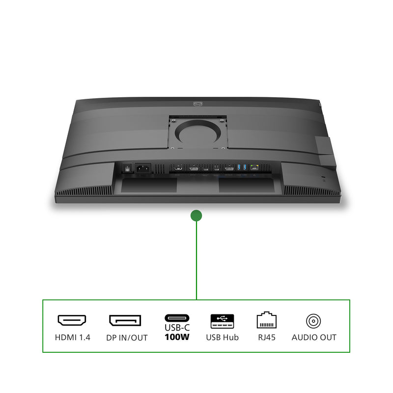 Afbeelding laden in galerijviewer, Philips 24b2g5301 23.8 monitor (zilver zwart, vga, hdmi, displayport, usb-c, lan, audio, 100 hz)