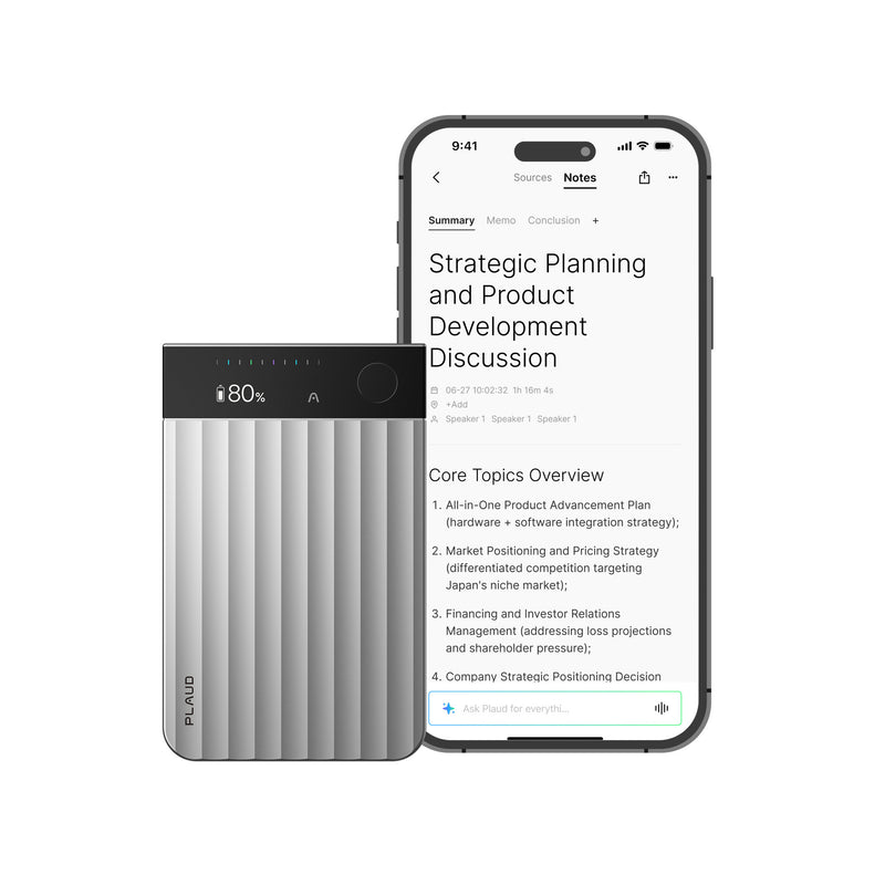 Afbeelding laden in galerijviewer, Plaud note pro dicteerapparaat (zilver, 64 gb, bluetooth (ble 5.4), dual-band wi-fi (2.4ghz 5ghz))