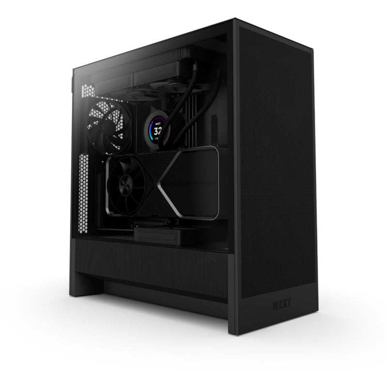 Afbeelding laden in galerijviewer, Nzxt h5 flow v2 midi tower behuizing (zwart | 1x usb-a | 1x usb-c | tempered glass)