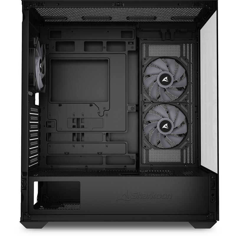 Afbeelding laden in galerijviewer, Sharkoon sk6 argb midi tower behuizing (zwart | 2x usb-a | rgb | tempered glass)