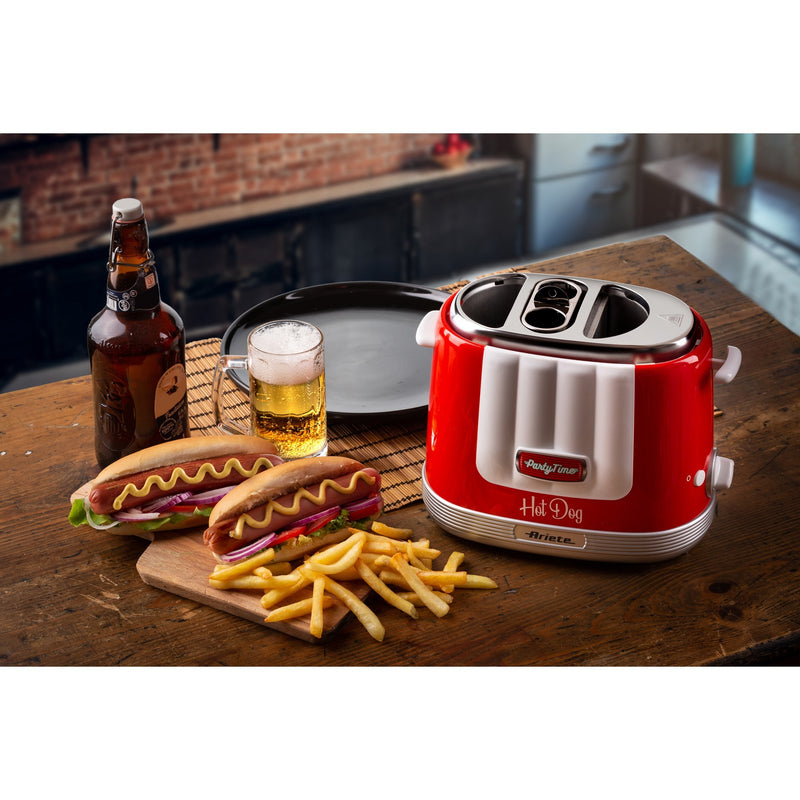 Afbeelding laden in galerijviewer, Ariete party time hotdogmaker 0206 00 hot dog maker (rood wit)