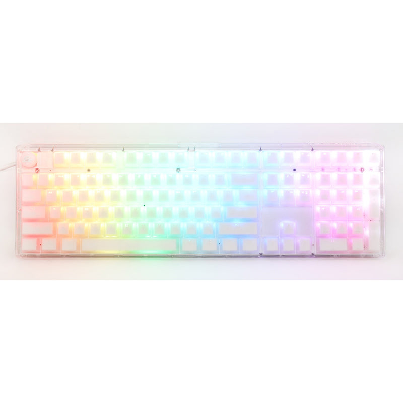 Afbeelding laden in galerijviewer, Ducky one 3 aura white rgb mechanisch toetsenbord (wit, us lay-out (qwerty), cherry mx red, 100%, abs double shot, hot swap)