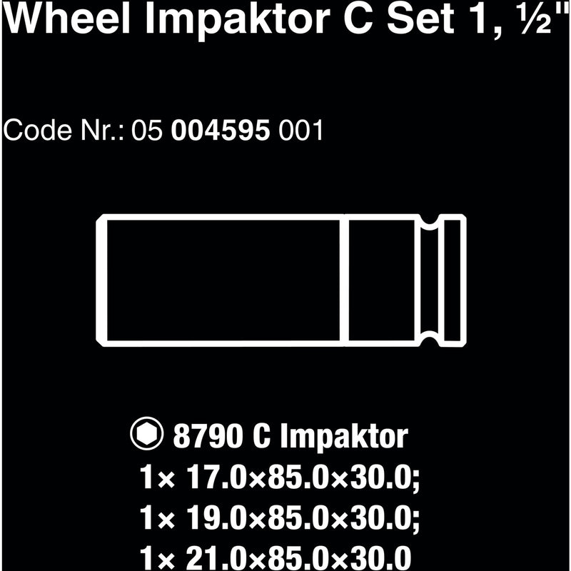 Afbeelding laden in galerijviewer, Wera wheel impactor c set 1 dopsleutel (3-delig, met velgbescherming)