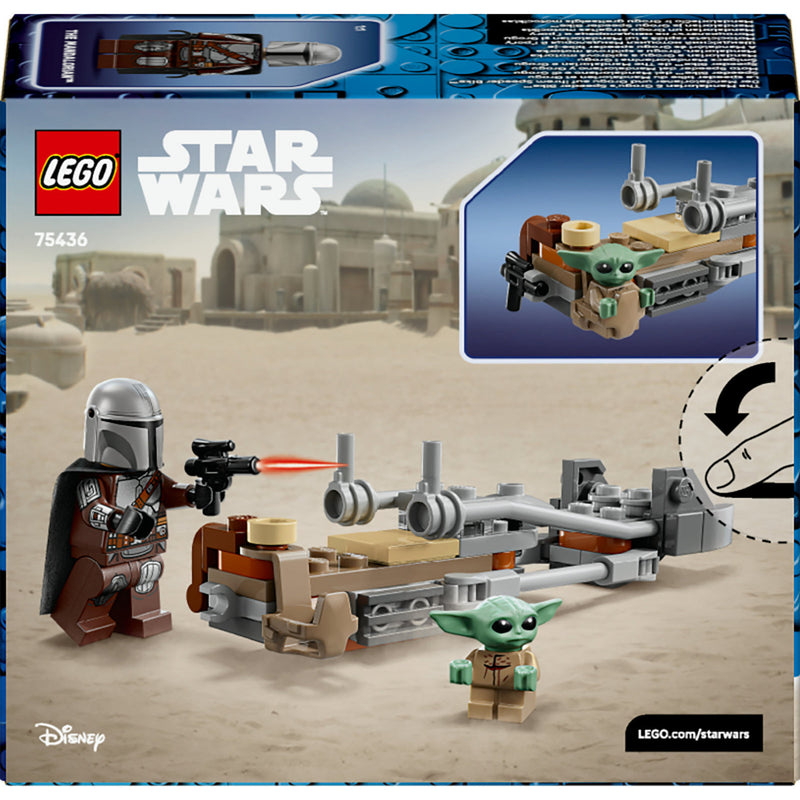 Afbeelding laden in galerijviewer, Lego star wars 75436 mandalorian en grogu's speederbike