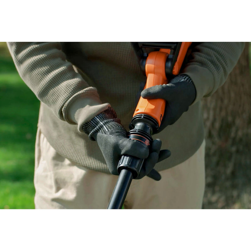Afbeelding laden in galerijviewer, Black+decker 18v trimmer met 2 messen en accu grastrimmer (zwart oranje, 25 cm, accu inbegrepen)