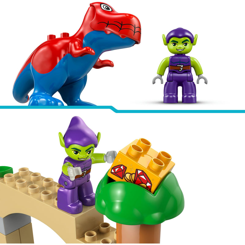 Afbeelding laden in galerijviewer, Lego duplo 10463 dinosaurus spidey-rex vs. green goblin
